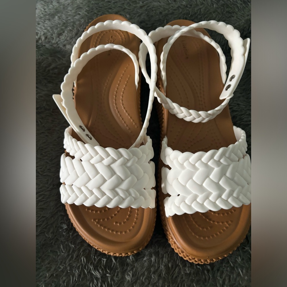 Crocs- Braided Platform Wedge Sandals - Picture 3 of 4